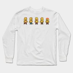 Pixel Zombie Lineup Long Sleeve T-Shirt